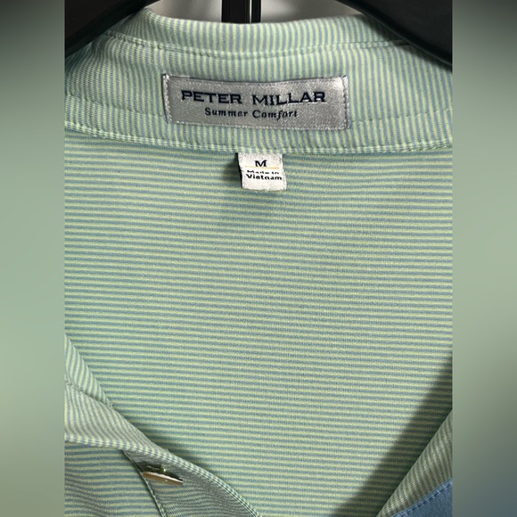 Peter Millar Men's Mint Polo Shirt - Picture 9 of 10